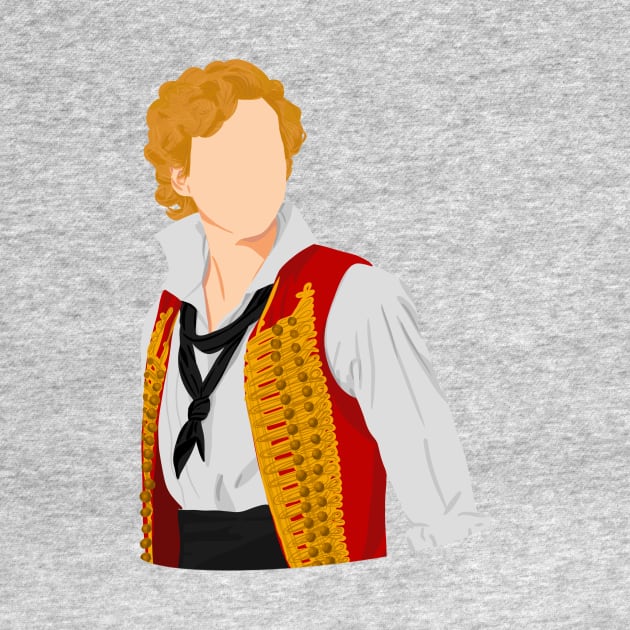Enjolras With Red Vest by byebyesally